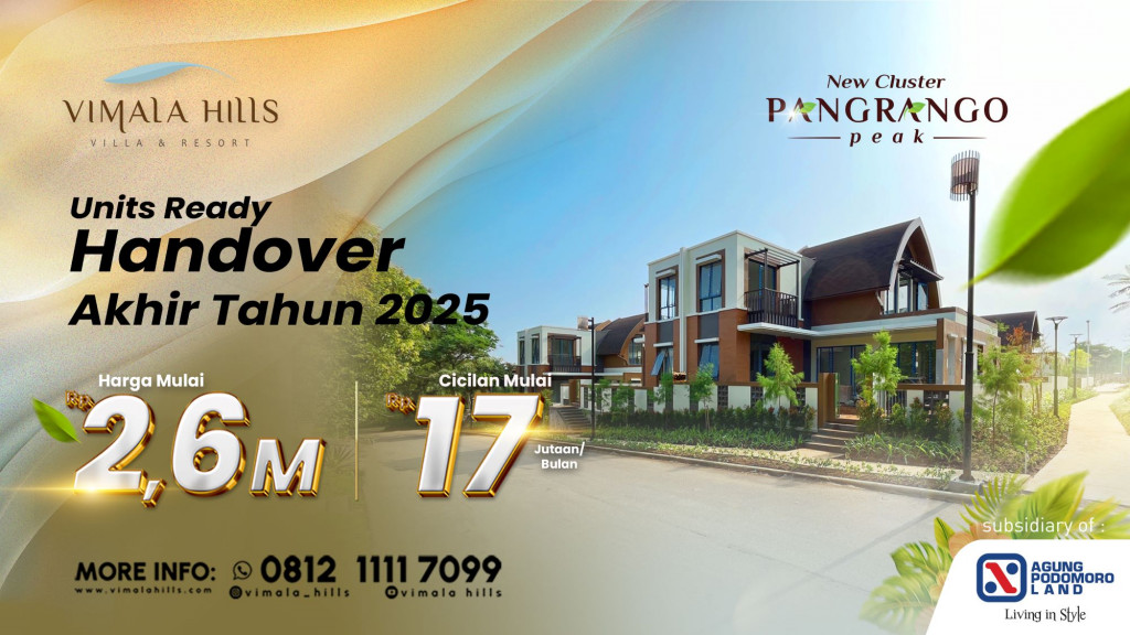 Pangrango Peak at Vimala Hills: Luxury Villas in Puncak with Breathtaking Mountain Views                                                                                                                                                                       